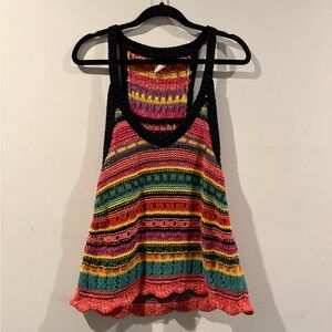 anthropologie crochet top size L